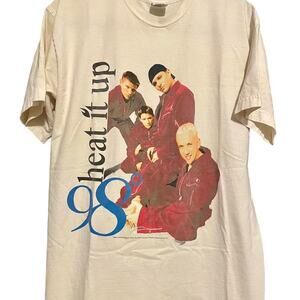 Vintage 90s 98 Degrees Heat It Up 1998 Shirt Adult Large